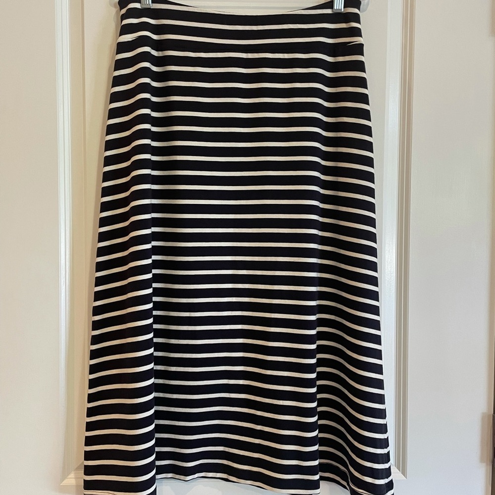 Talbots Black and White Striped Skirt